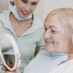 senior at the dentist