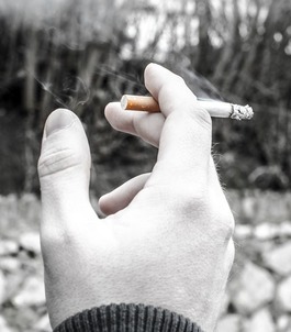 cigarette in hand